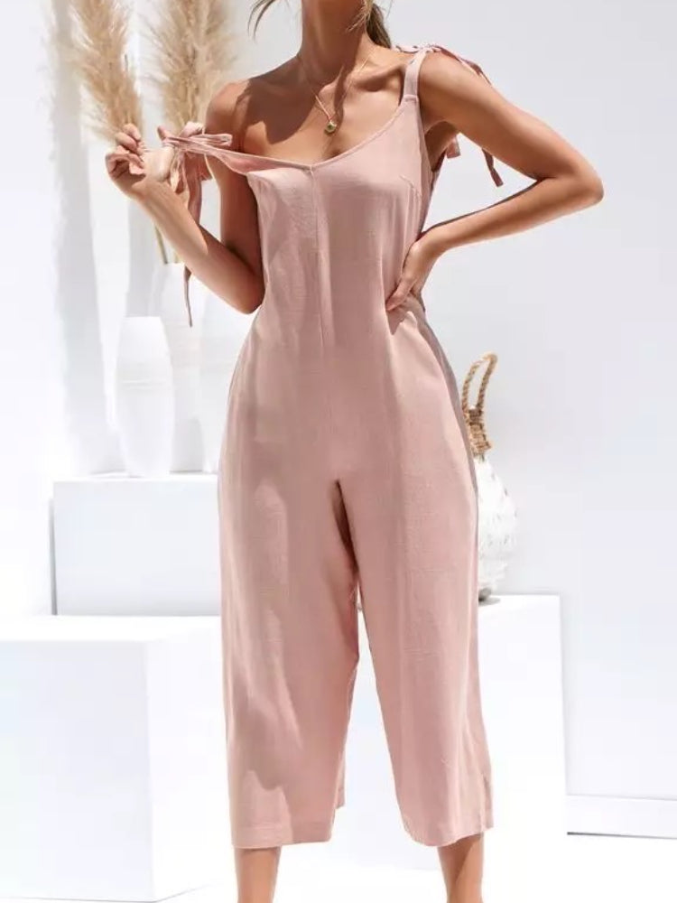 Image variante pour Gianna - Combinaison noire pour femmes - Aérée et flatteuse - Pantalons larges-13