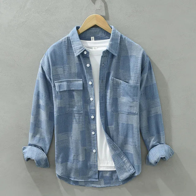 Declan - Chemise Patchwork - Élégant - Hommes-4