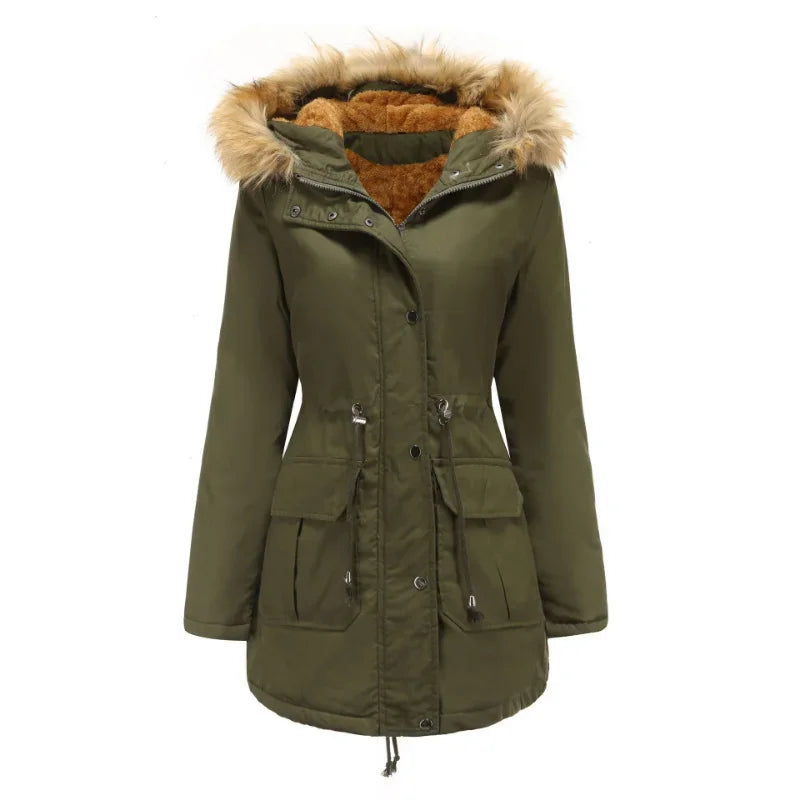 Nordica - Longue Parka Avec Col En Fourrure