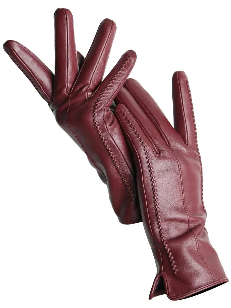 Isabelle – Gants D’Hiver En Cuir Chaud, Stylés Et Durables