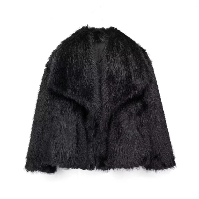 Sabine - Manteau Élégant Fourrure Court