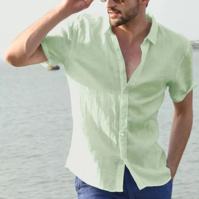 Jasper - T-shirt en lin en casual - Respirant - T-shirt pour hommes-3