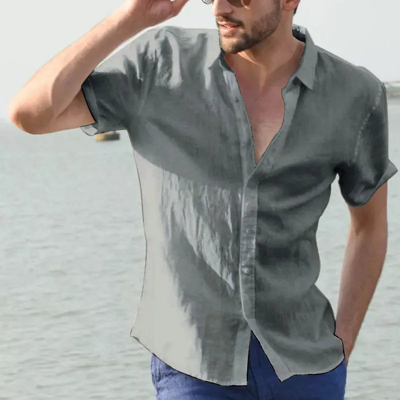 Jasper - T-shirt en lin en décontracté - Respirant - T-shirt pour hommes-4