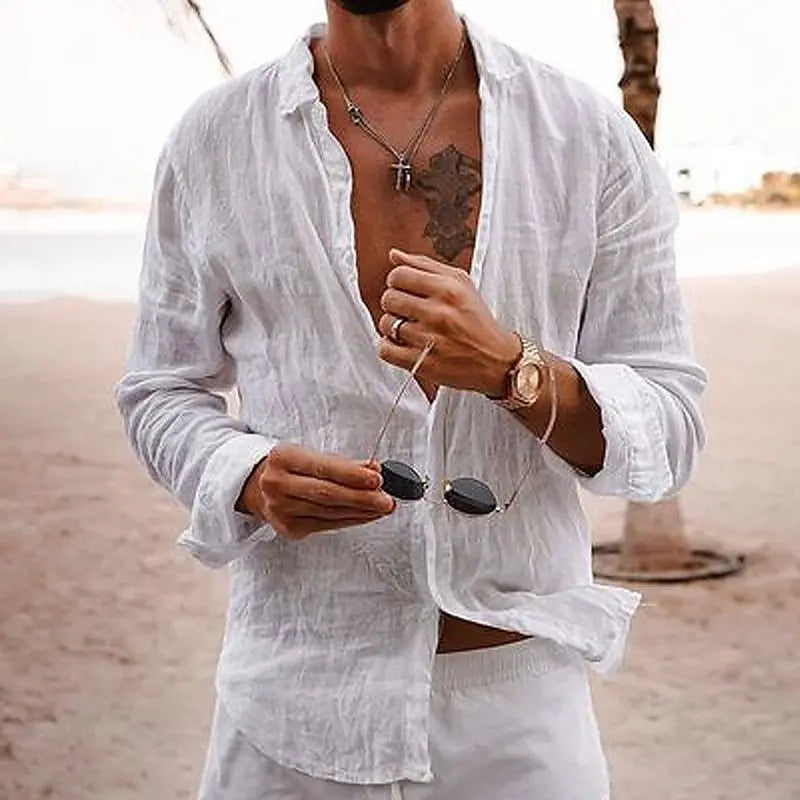 Image variante pour Hugo - Chemise en lin - Respirante - Hommes-31