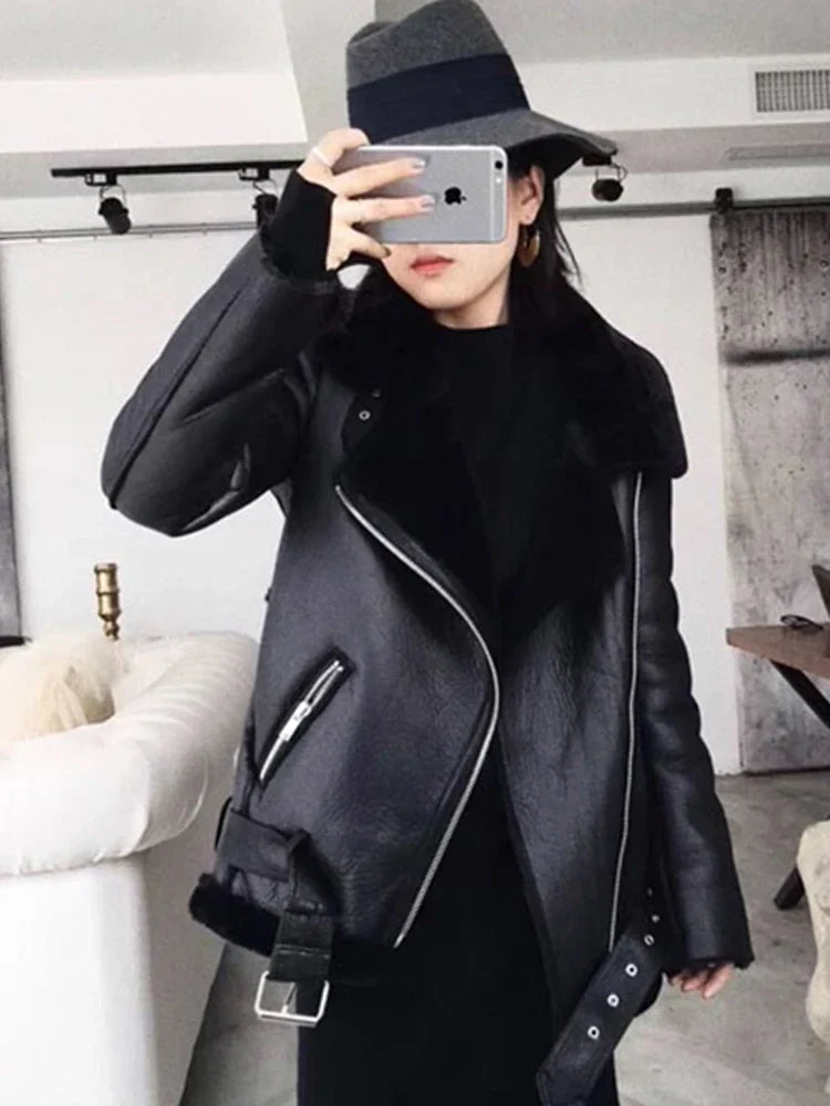 Camille - Manteau Ăpais En Faux Cuir