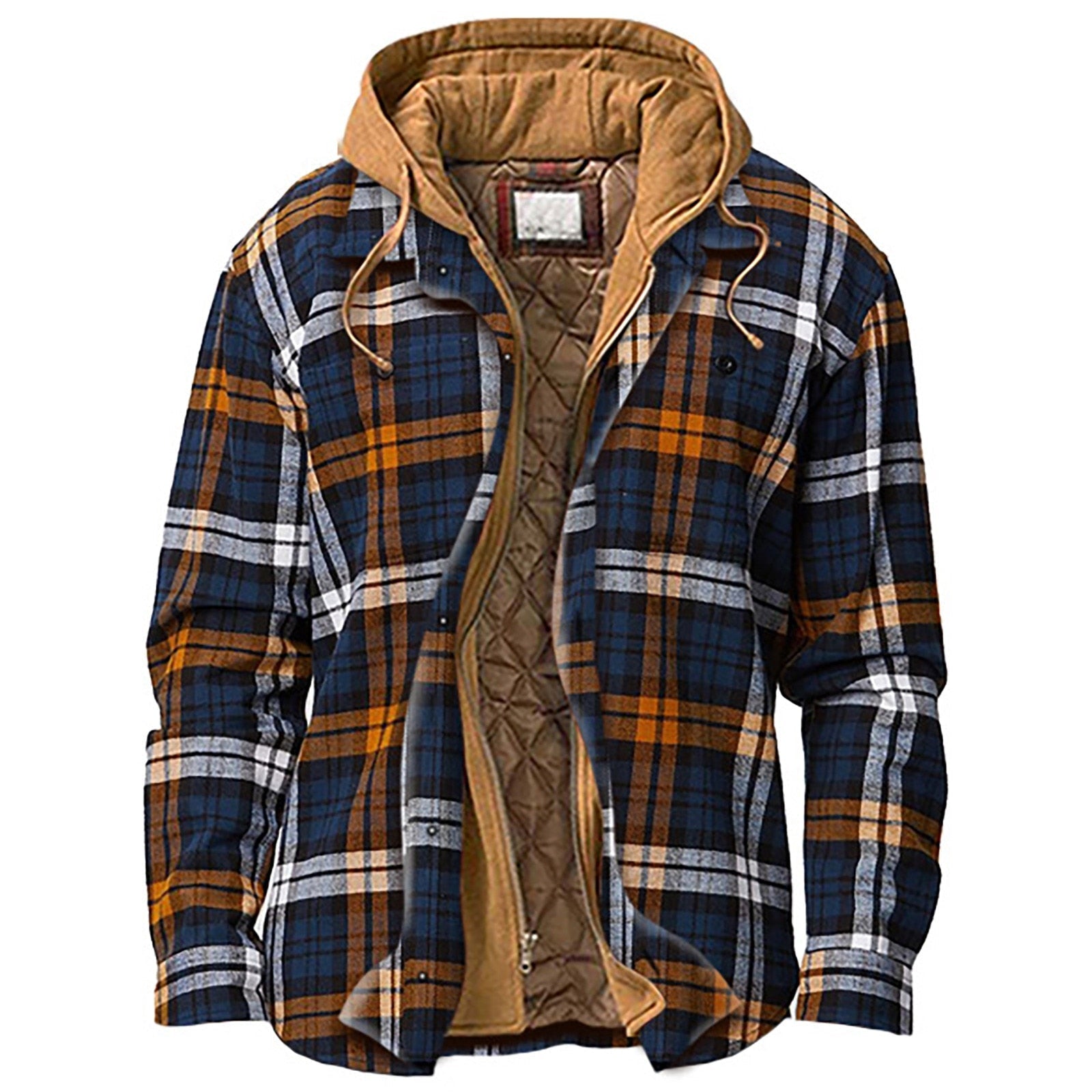 Gabriel – Veste Pour Homme Avec Capuche Et Motif À Carreaux, Style Classique