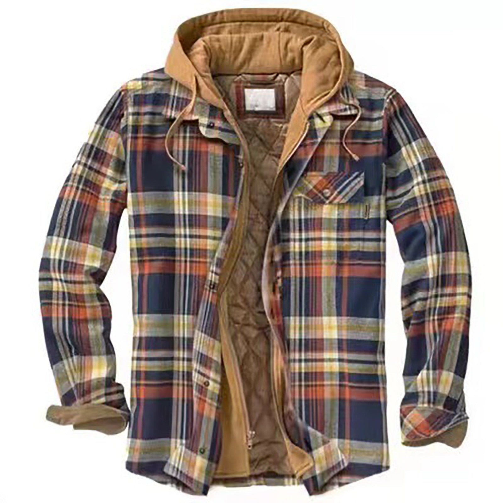 Gabriel – Veste Pour Homme Avec Capuche Et Motif À Carreaux, Style Classique