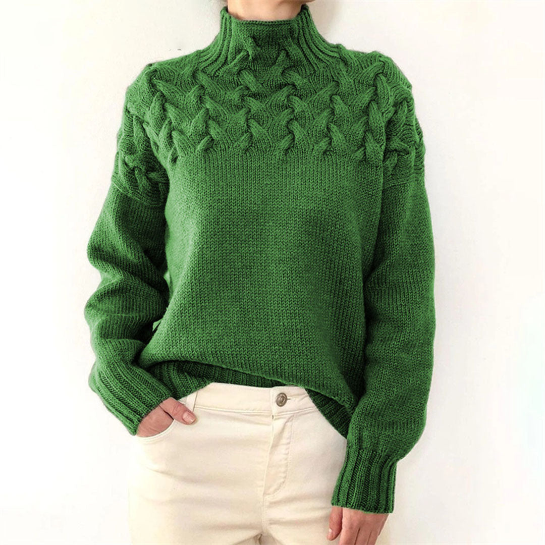 London - Pull col roulé oversized cachemire en maille pour femme