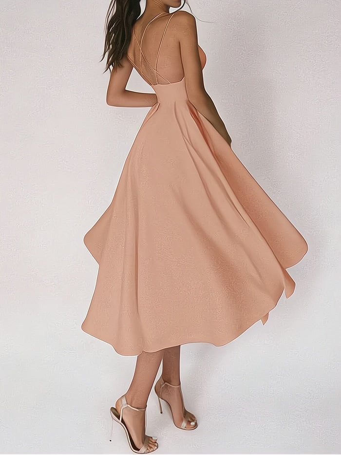 Charline - Robe Élégante Avec Col En V