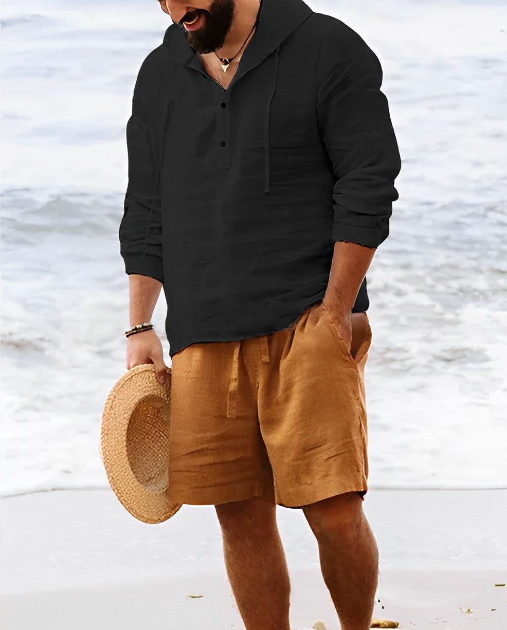 Variant image for Marcel - Linnen Overhemd - Casual Hoodie - Heren-26