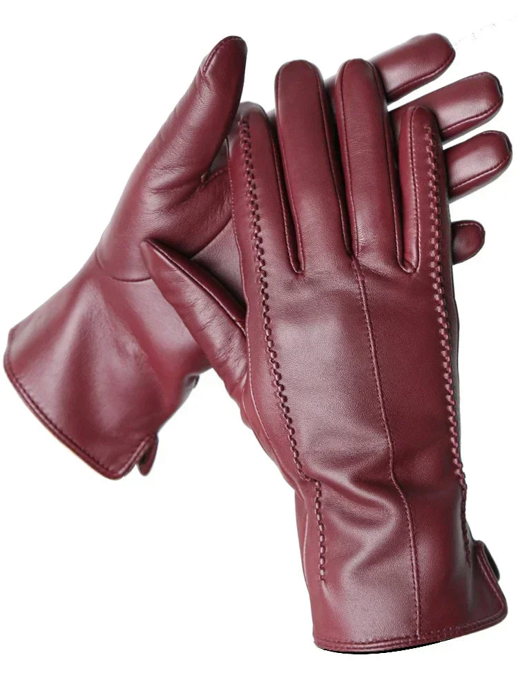 Isabelle – Gants D’Hiver En Cuir Chaud, Stylés Et Durables