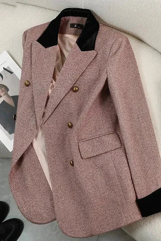 Martine | Blazer Élégant Long Laine
