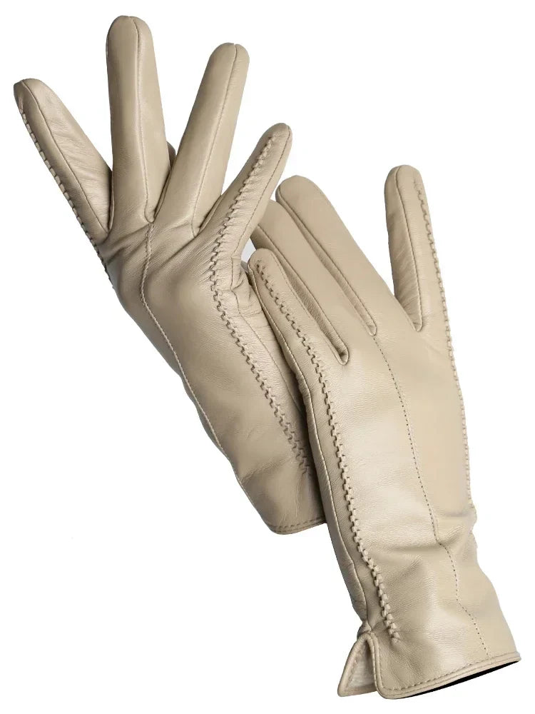 Isabelle – Gants D’Hiver En Cuir Chaud, Stylés Et Durables