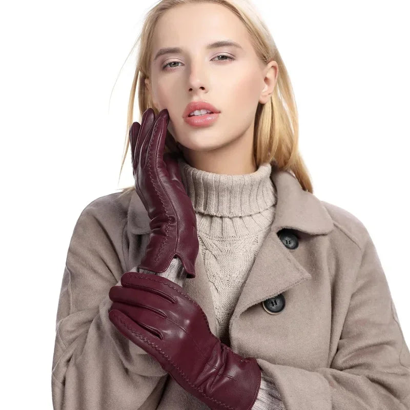 Isabelle – Gants D’Hiver En Cuir Chaud, Stylés Et Durables