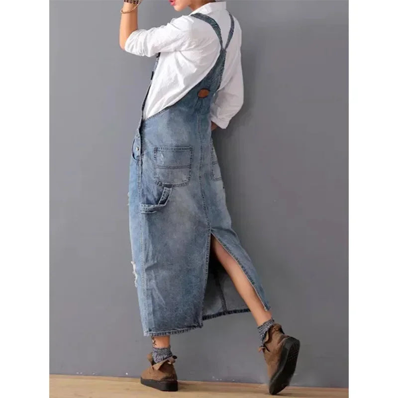 Laure - Robe Salopette Femme en Jean