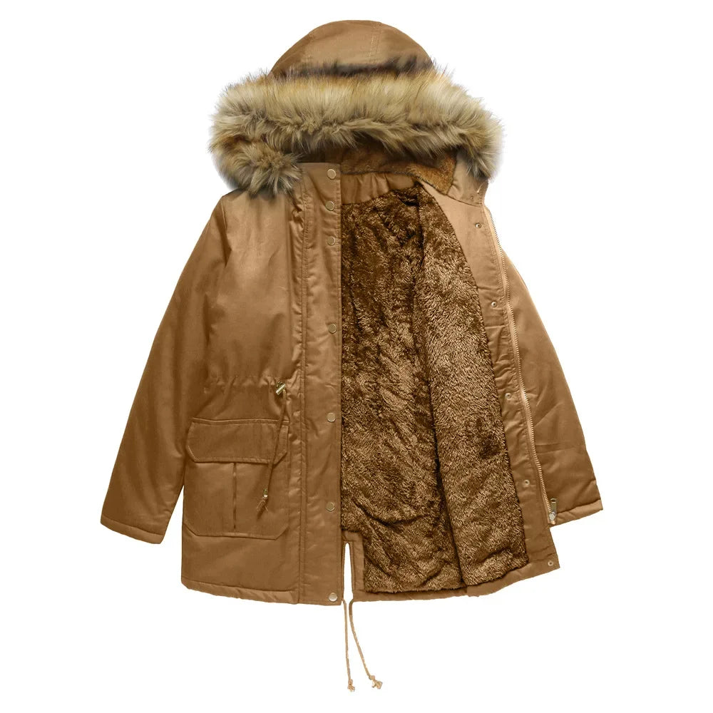 Nordica - Longue Parka Avec Col En Fourrure
