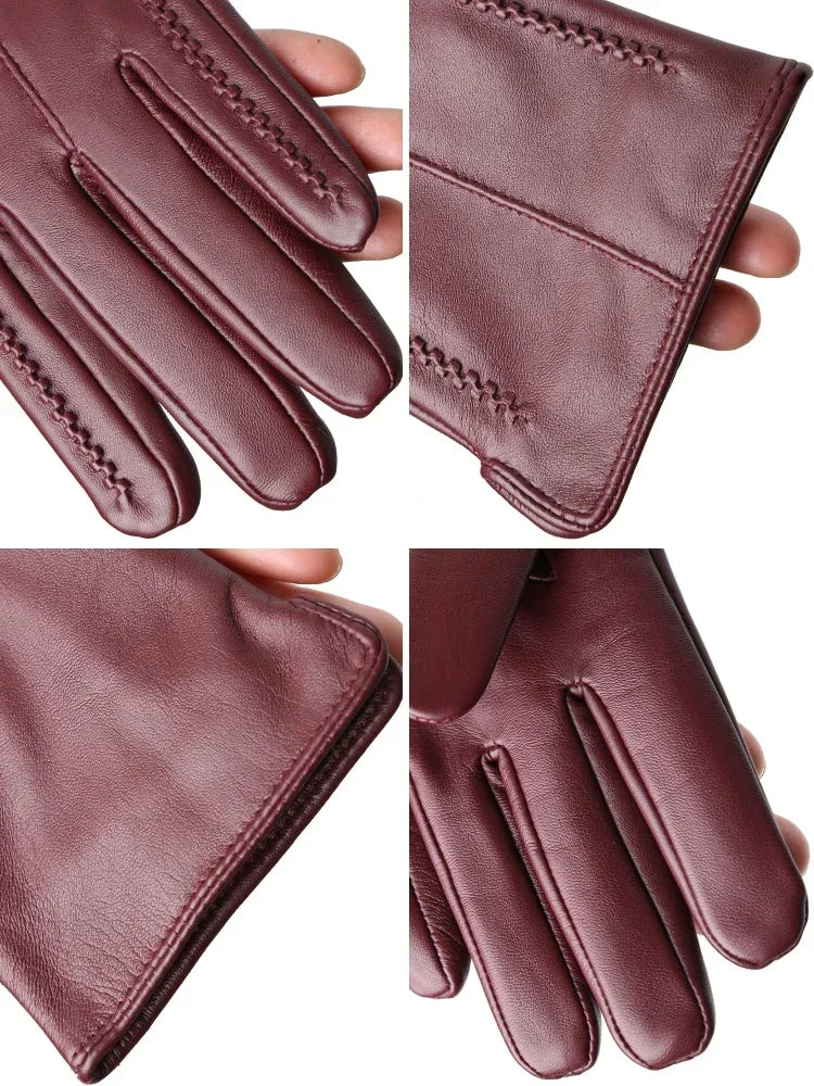 Isabelle – Gants D’Hiver En Cuir Chaud, Stylés Et Durables