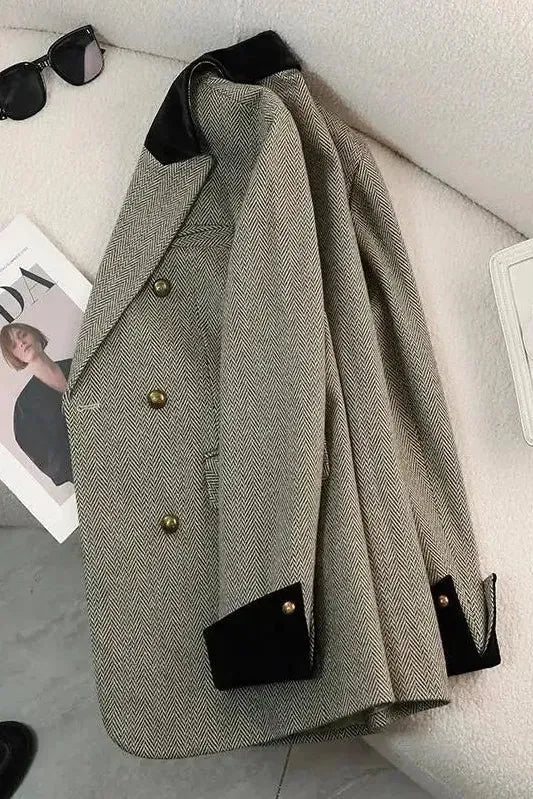 Martine | Blazer Élégant Long Laine