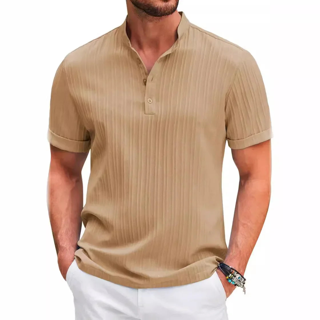 Arjen - Chemise Henley - Confortable - Hommes-1