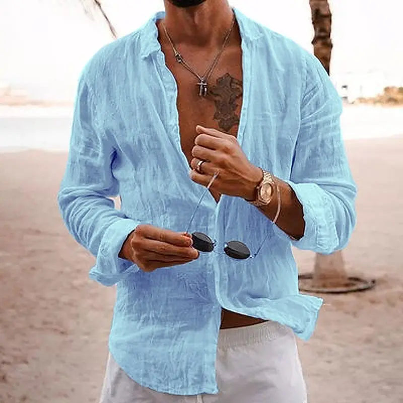 Hugo - Chemise en lin - Respirante - Hommes-6