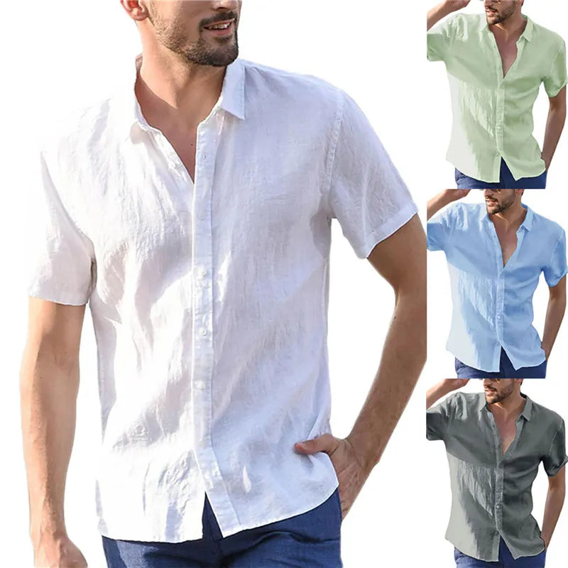 Jasper - T-shirt en lin de style décontracté - Respirant - T-shirt pour hommes-2