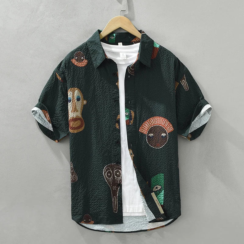 Jeroen - Chemise Imprimée Créative - Élégant - Hommes-1