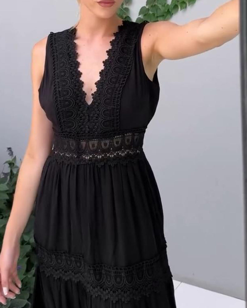 Robe Longue Femme En Dentelle Blanche Bohème - Nathalie
