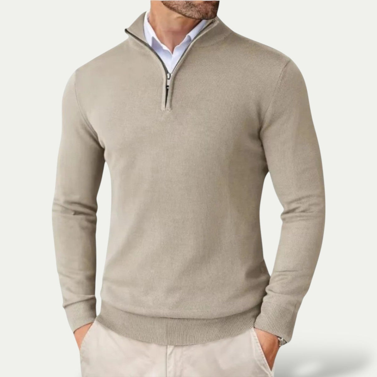Sébastien - Pull Raffiné Cachemire Col Zippé