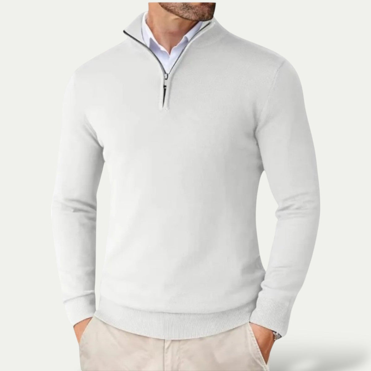 Sébastien - Pull Raffiné Cachemire Col Zippé