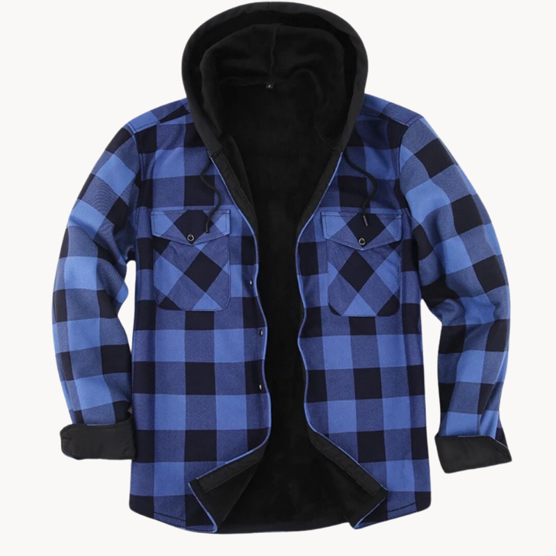 Théodore – Veste En Flanelle Pour Hommes Avec Doublure En Polaire Et Capuche