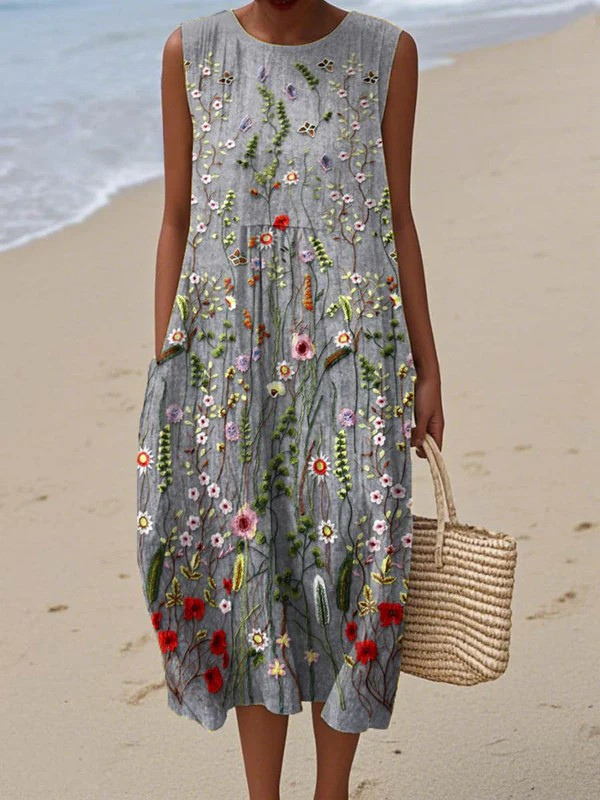 Céline - Robe Lin d'Été Fluide