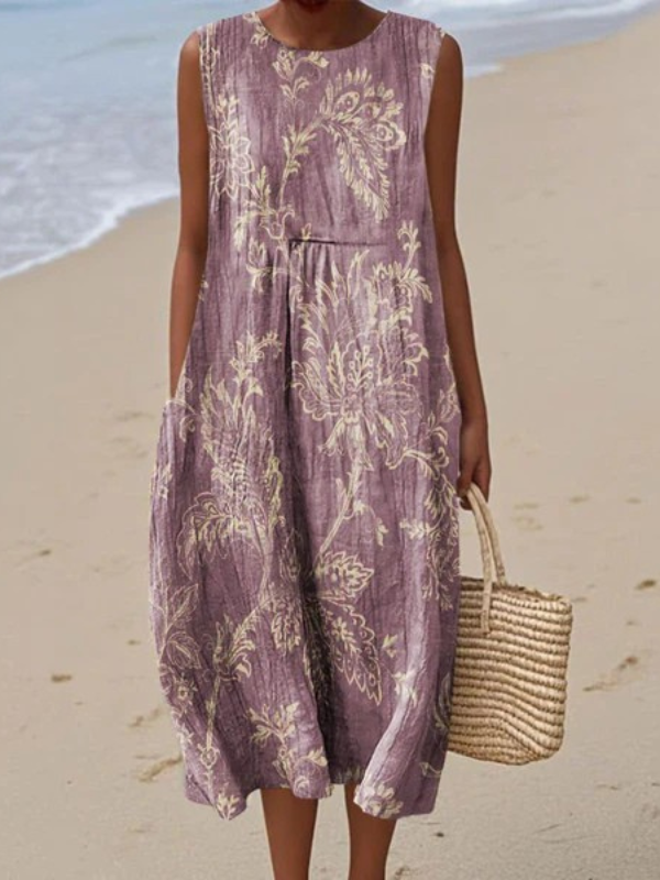 Céline - Robe Lin d'Été Fluide