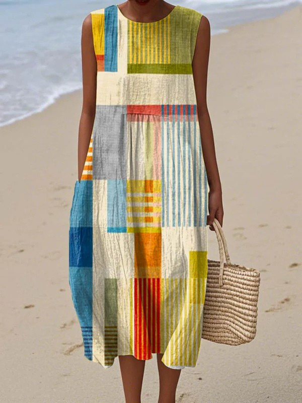 Céline - Robe Lin d'Été Fluide