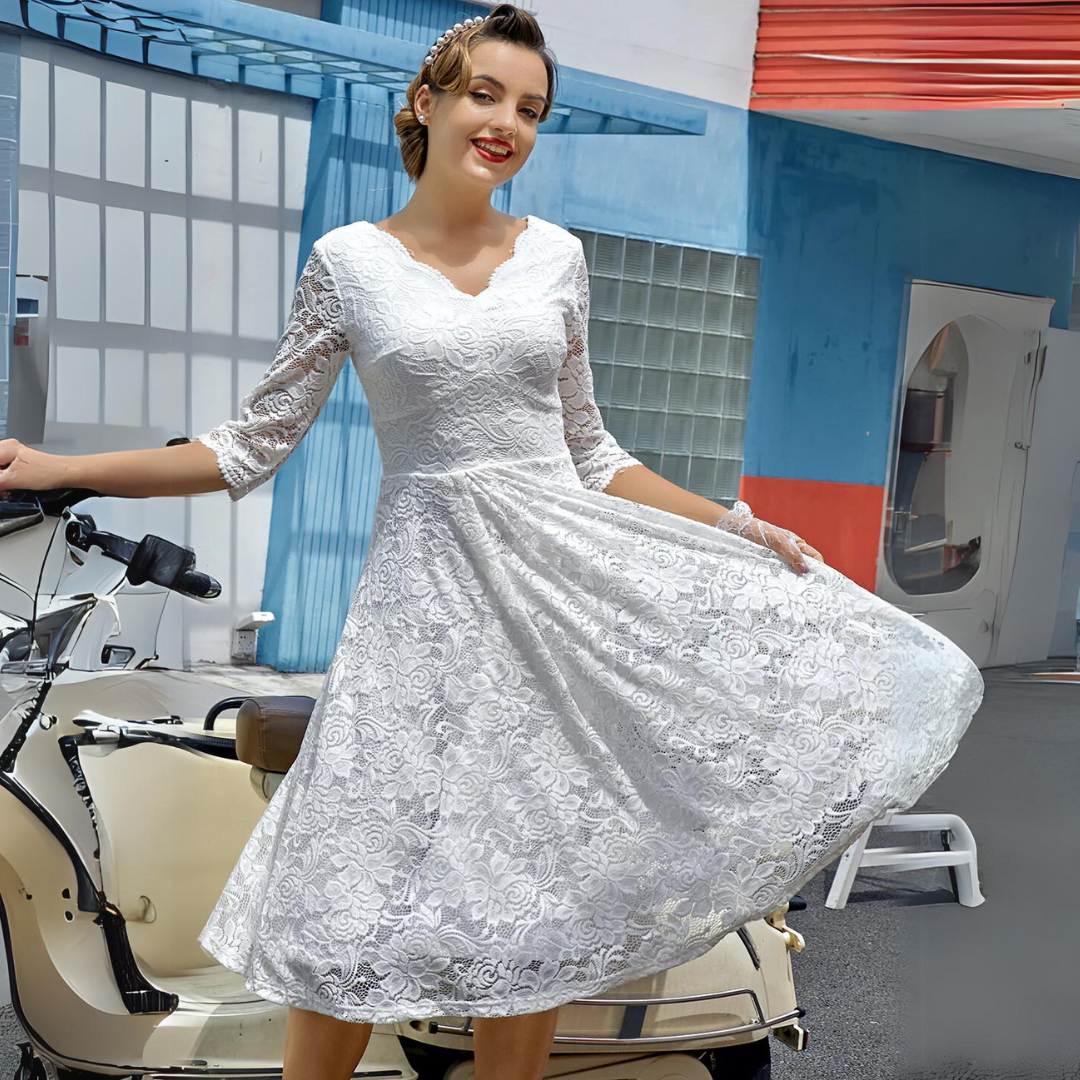 Charlotte - Robe D'Été Légère Mi-Longue Imprimée Femme