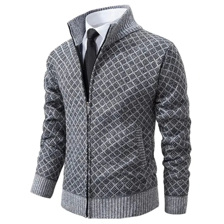 Patrick - Cardigan Raffiné Jacquard Zippé