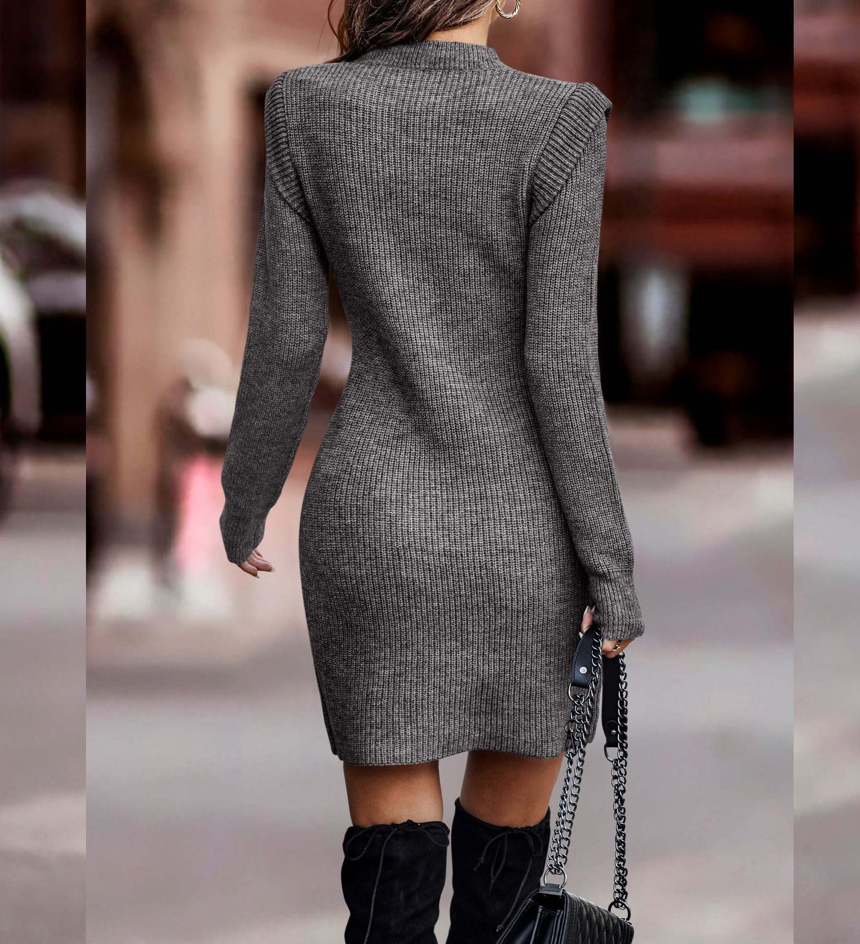 Soline – Mini-Robe En Maille, Chaude Et Tendance Pour L’Hiver