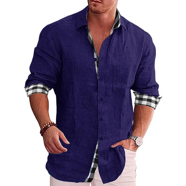 Lucas - Chemise Lin Élégante Manches Longues Homme