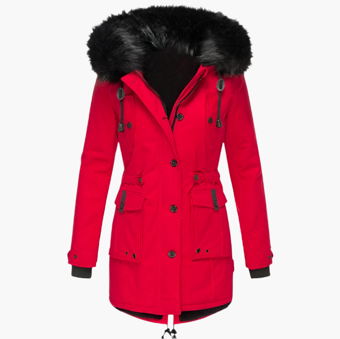 Christine - Parka Élégante Longue à Capuche