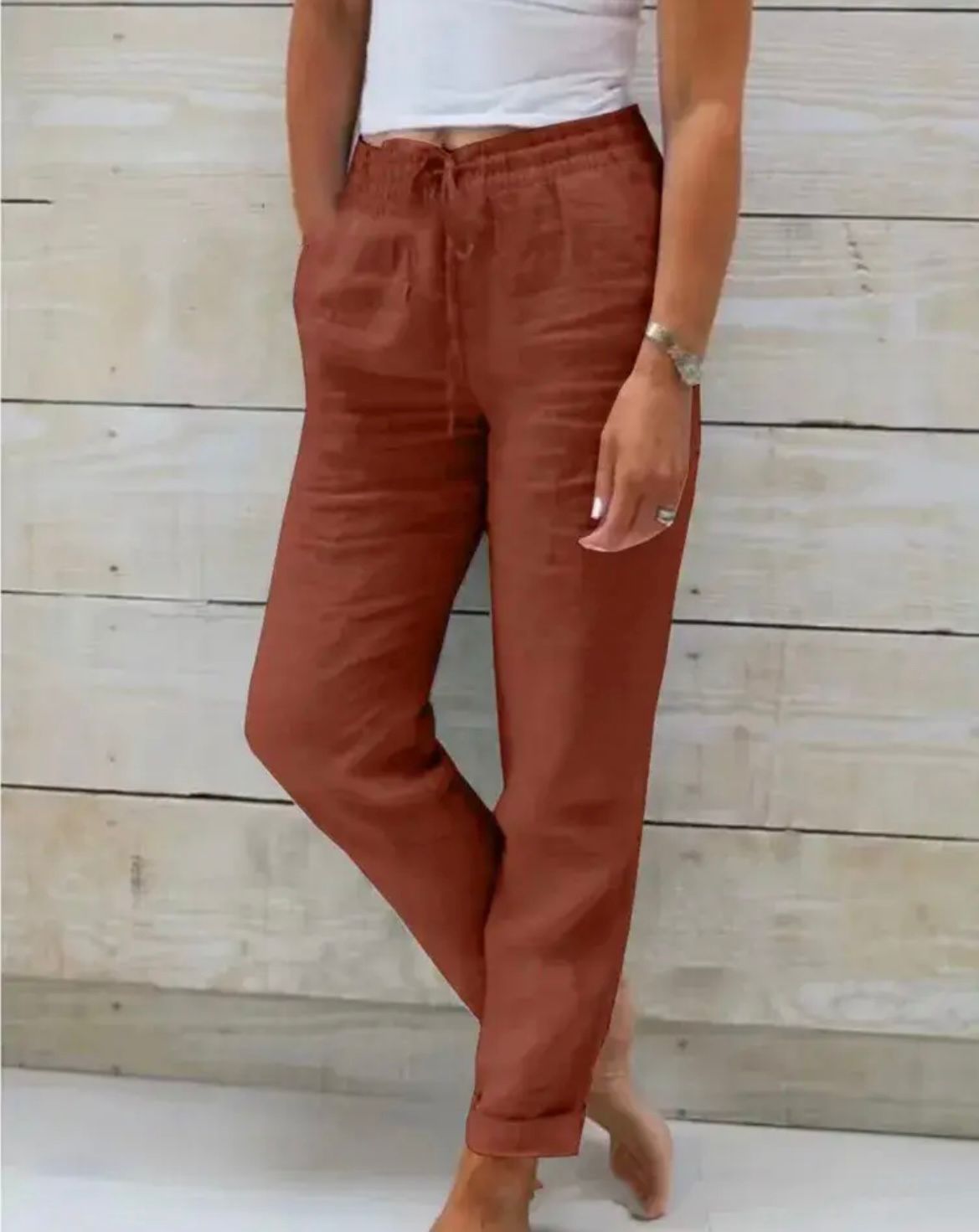 Zoé - Pantalon Lin Large