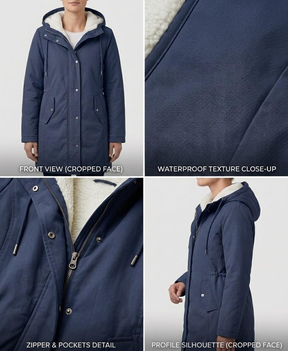 Claire | Parka Élégante Longue Doublée Polaire