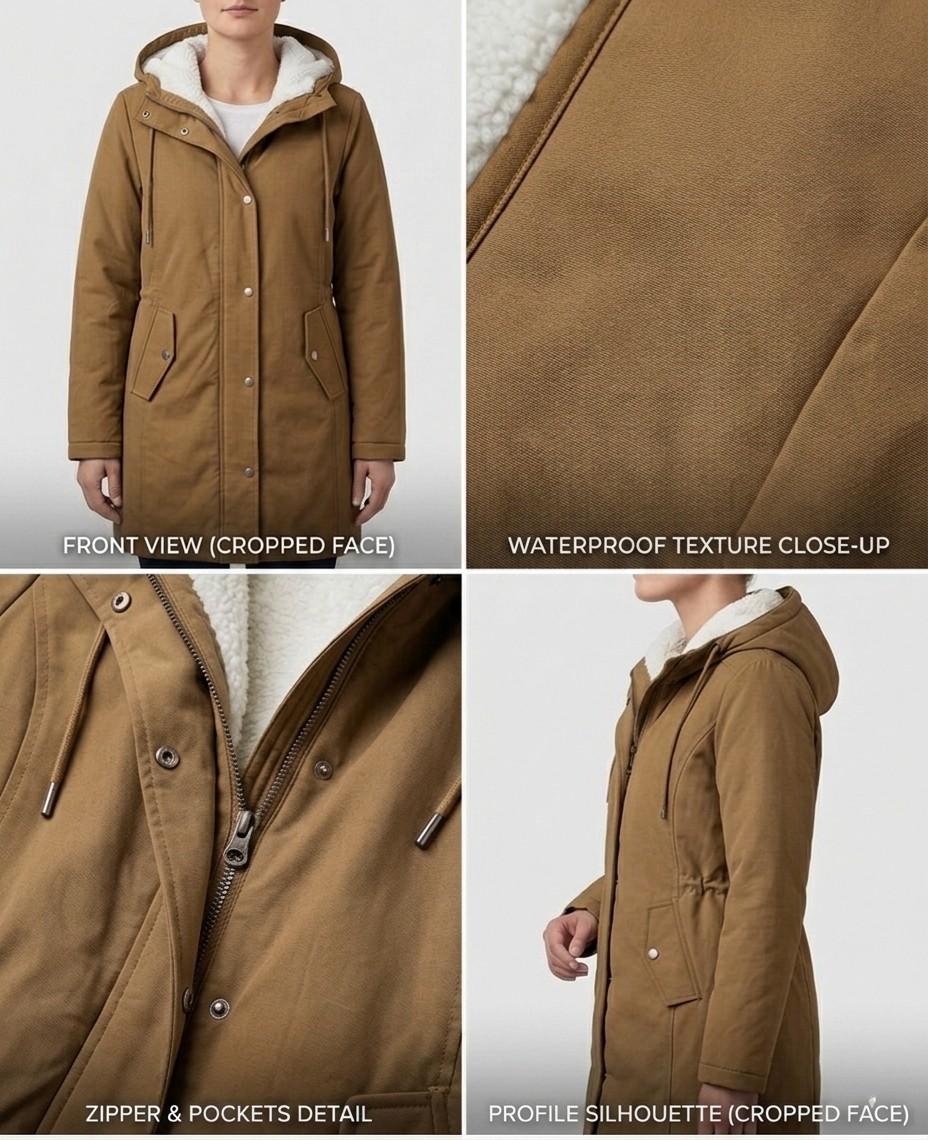 Claire | Parka Élégante Longue Doublée Polaire