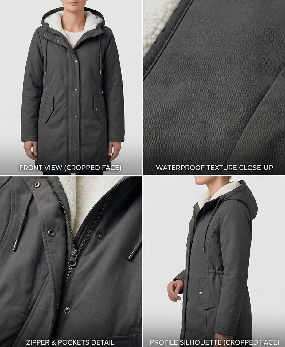 Claire | Parka Élégante Longue Doublée Polaire