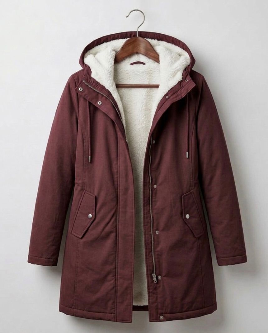 Claire | Parka Élégante Longue Doublée Polaire
