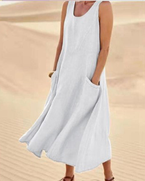 Elise - Robe En Coton Avec Poches