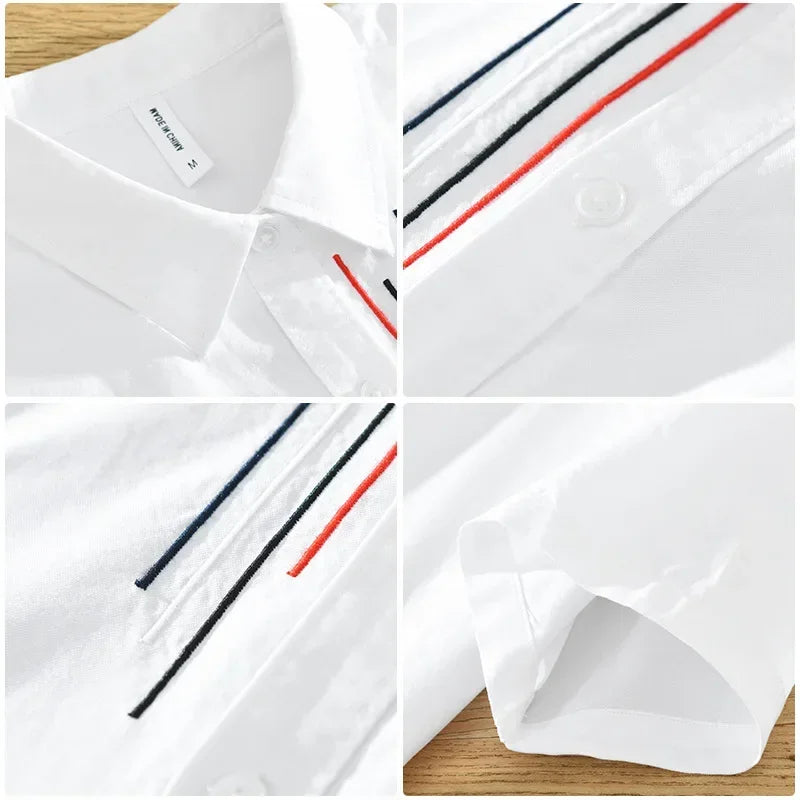 Jeroen - Chemise brodée respirante - Élégant - Hommes-6