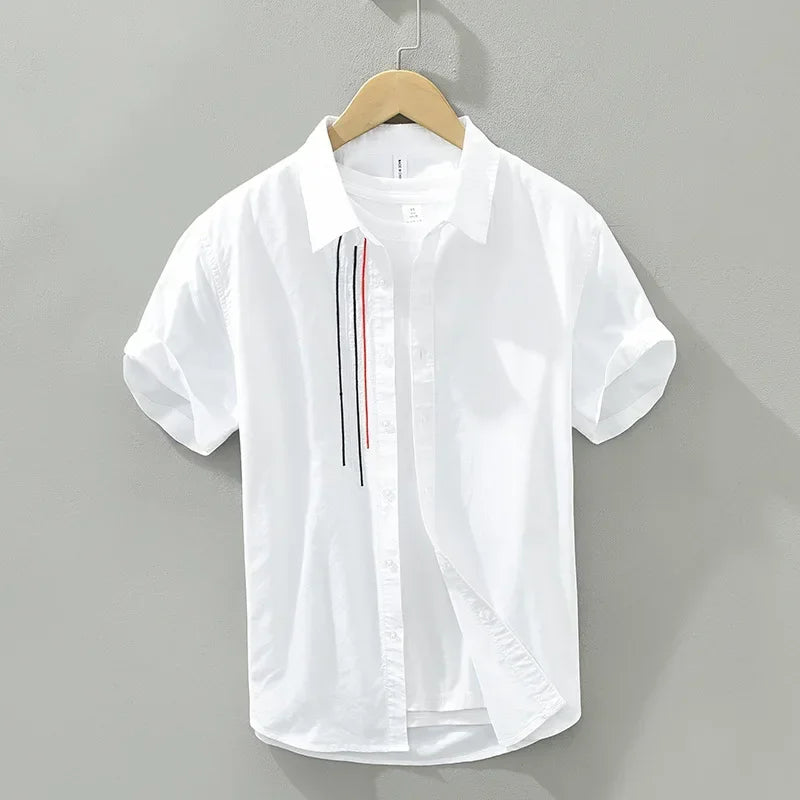 Image variant pour Jeroen - Chemise brodée respirante - Élégant - Hommes-19