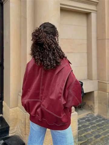 Odille - Veste en cuir luxueuse femmes intemporelle