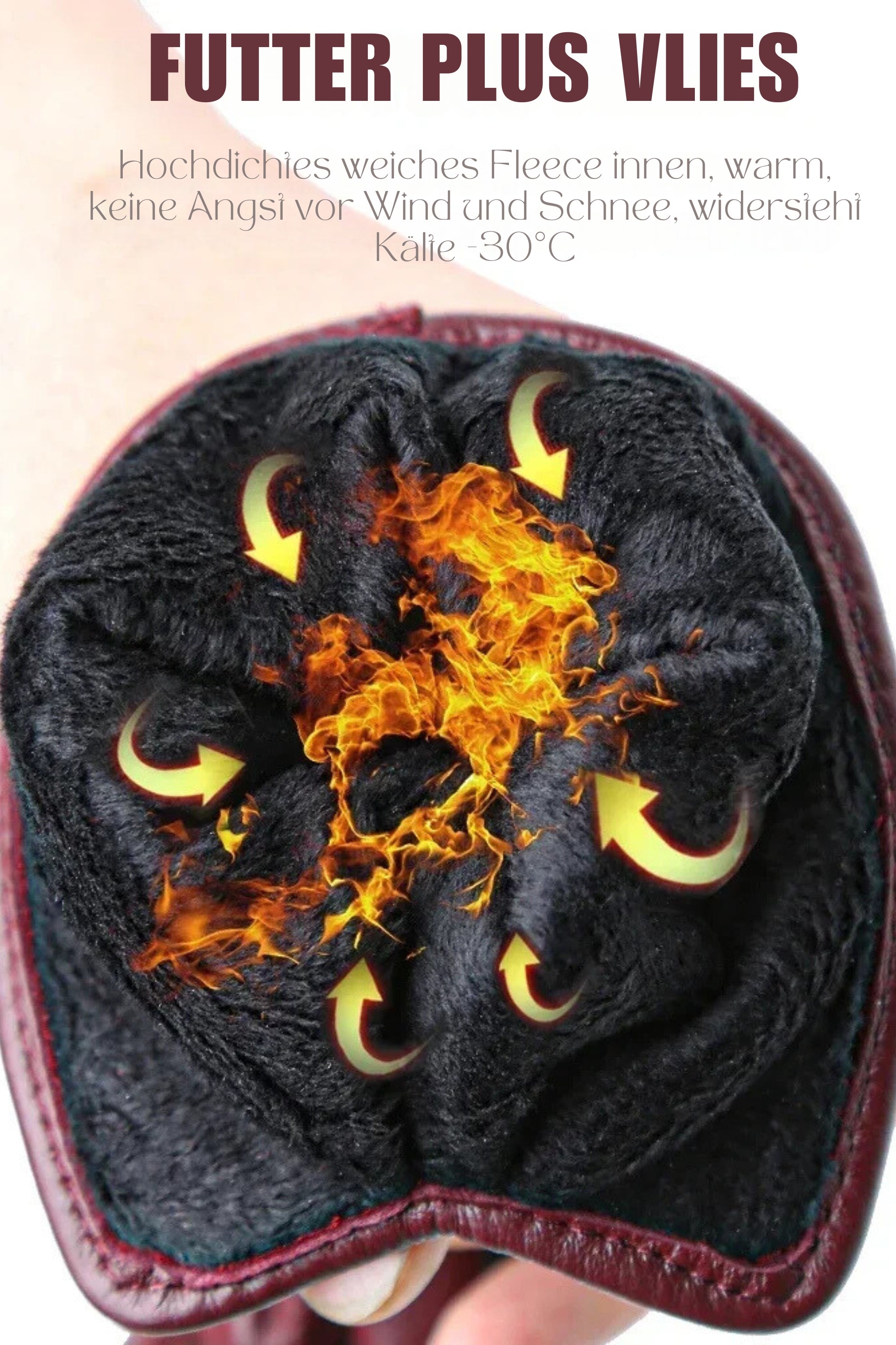 Isabelle – Gants D’Hiver En Cuir Chaud, Stylés Et Durables