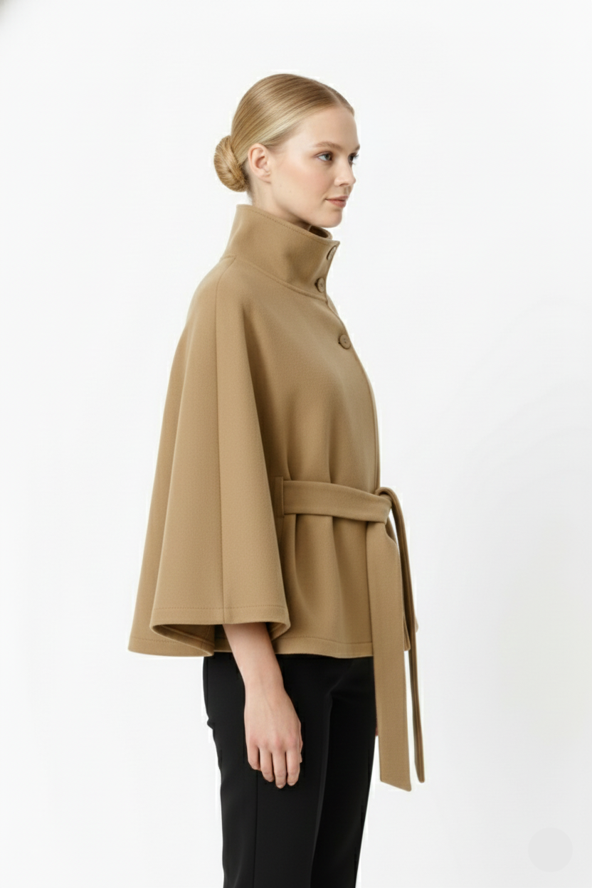Ivanna – Manteau laine femme à col élégant