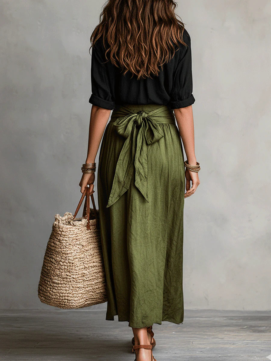 Ensemble Femme Chemise Et Jupe Longue - Avada
